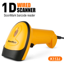 Soonmark Wired K113J 1D Laser Corded Scanner Portable For Express And Commodity Barcodes Scanning